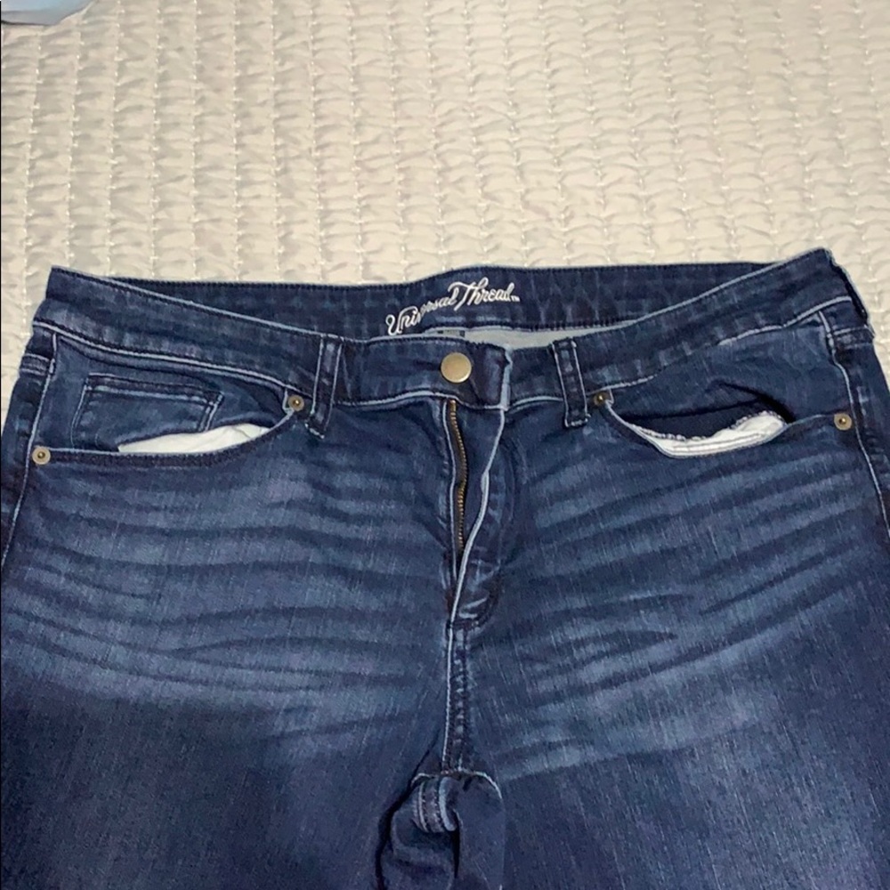 Universal Thread Mid Rise Skinny: Dark Wash